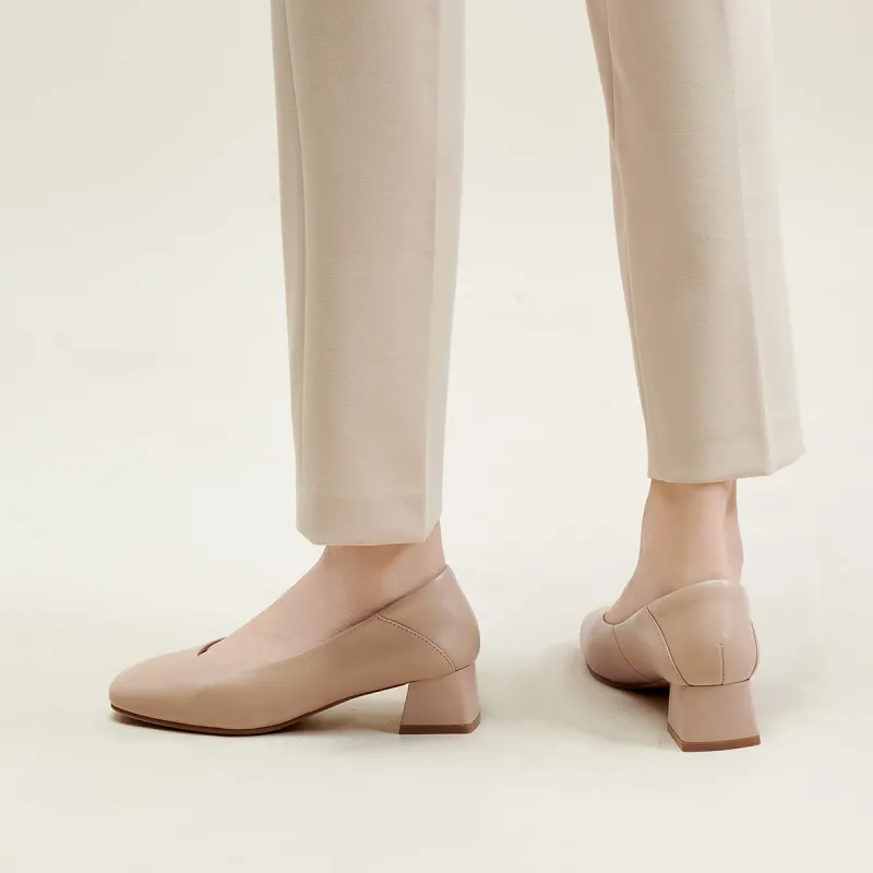 PT'SON Chunky Heel High Heels 4cm Women's-24