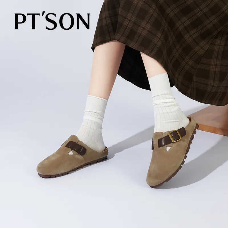 PT'SON Closed Toe Slippers 1.3cm Women's-16