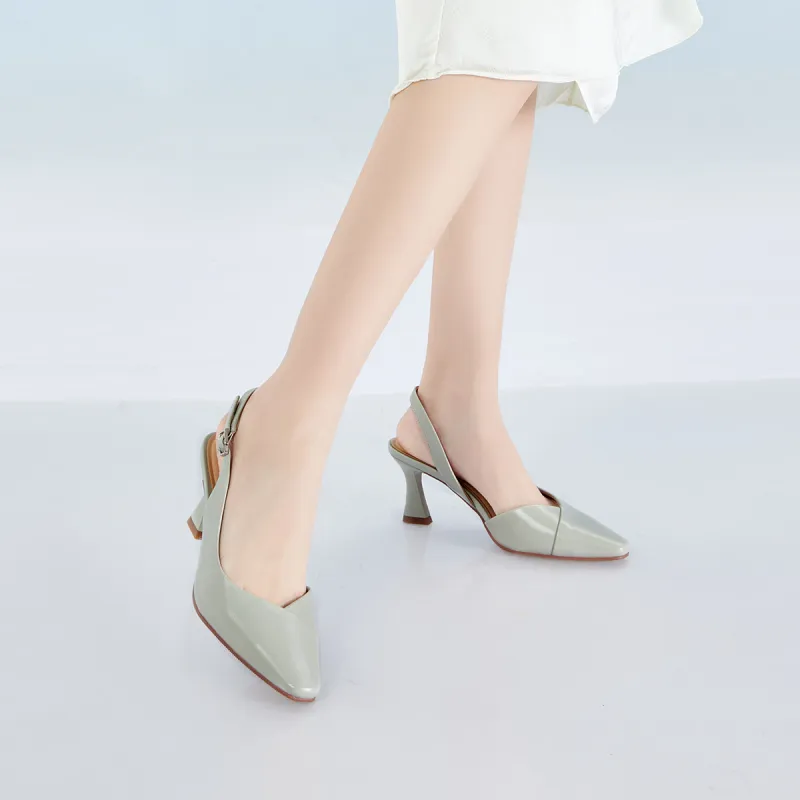 PT'SON Chunky Heel High Heels 6.8cm Women's-17