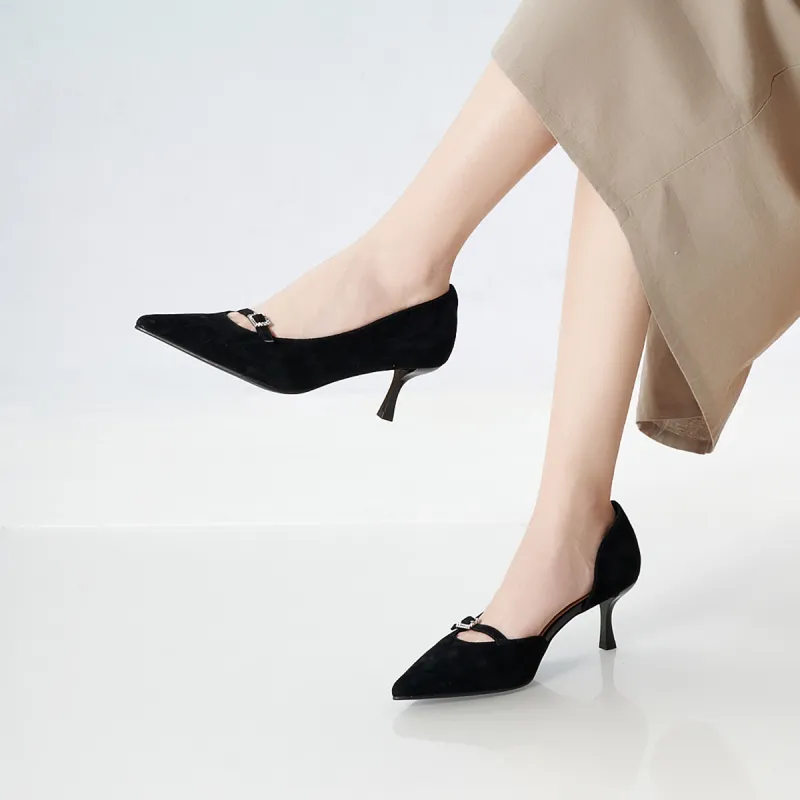 PT'SON Slim Heel High Heels 5.8cm Women's-10