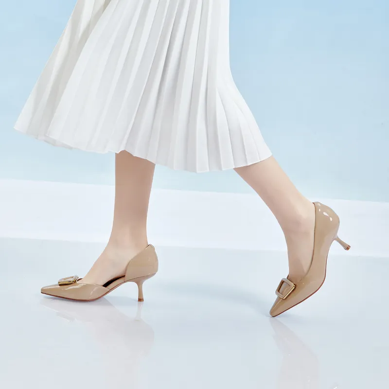 PT'SON Slim Heel High Heel Unlined Shoes 6.5cm Women's-17