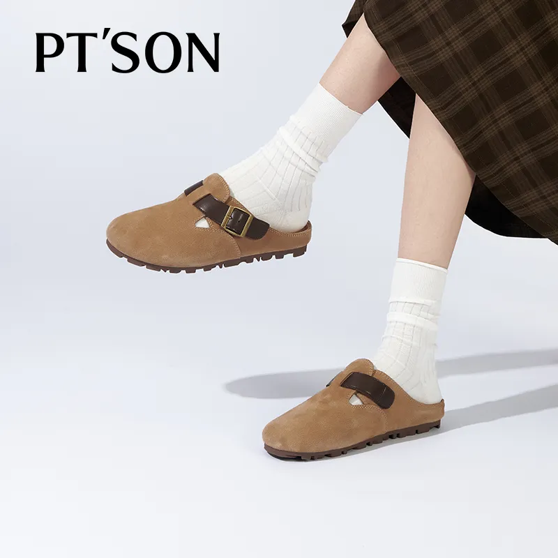 PT'SON Closed Toe Slippers 1.3cm Women's-8