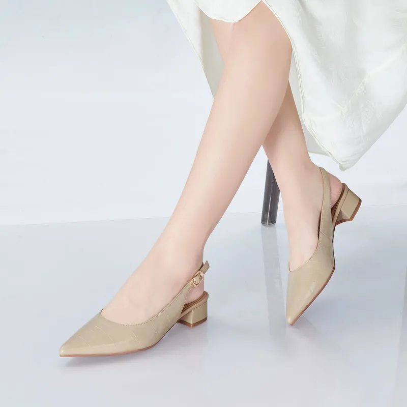 PT'SON Chunky Heel High Heels 3.8cm Women's-15