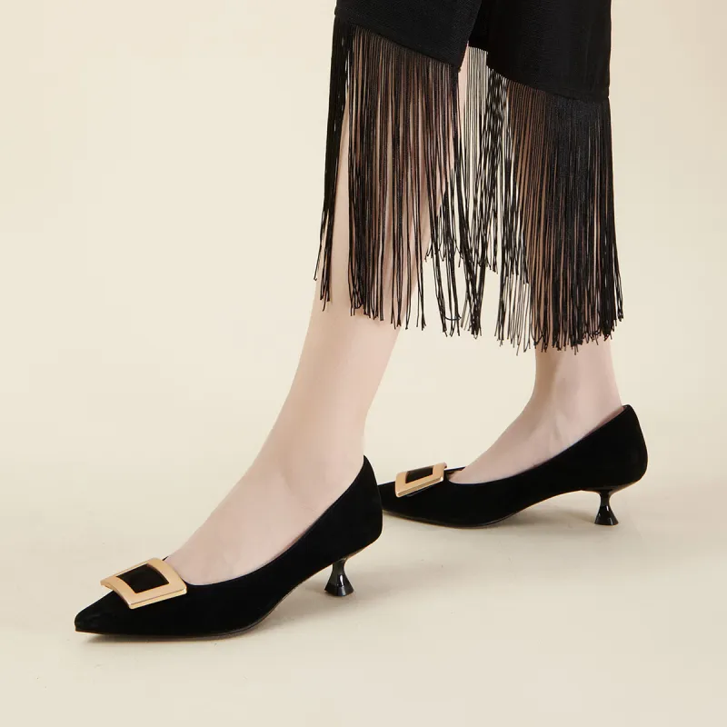 PT'SON Slim Heel High Heels 4.3cm Women's-5