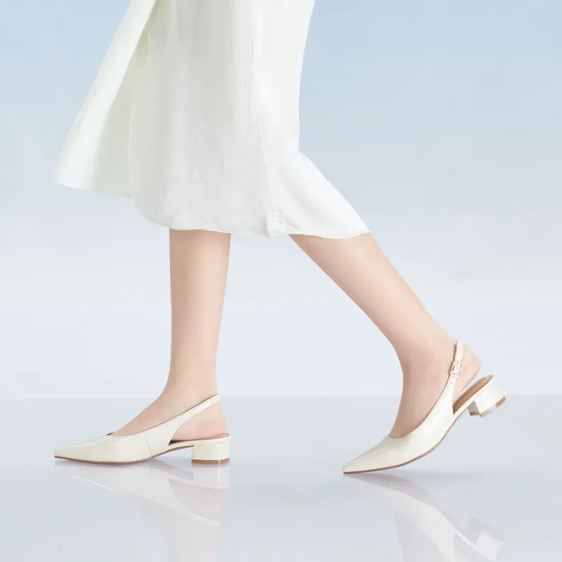 PT'SON Chunky Heel High Heels 3.8cm Women's-8