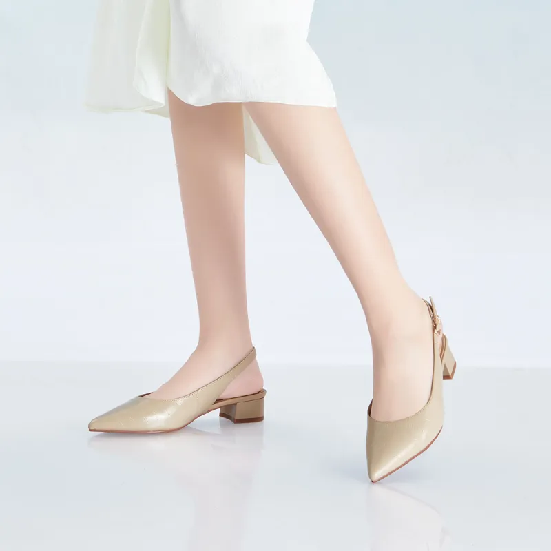 PT'SON Chunky Heel High Heels 3.8cm Women's-16