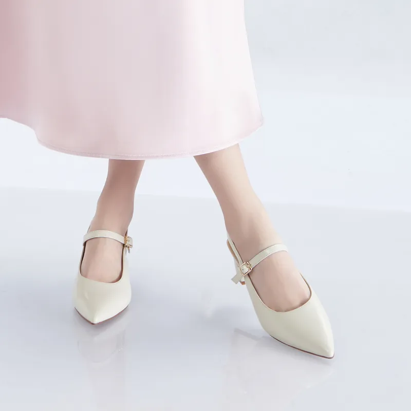 PT'SON Chunky Heel High Heels 5.3cm Women's-9