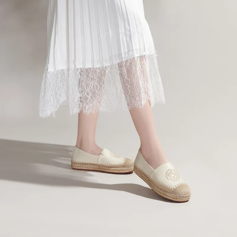 PT'SON Espadrilles Women's Beige, Apricot-2