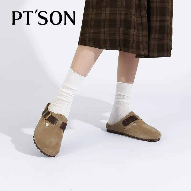 PT'SON Closed Toe Slippers 1.3cm Women's-19