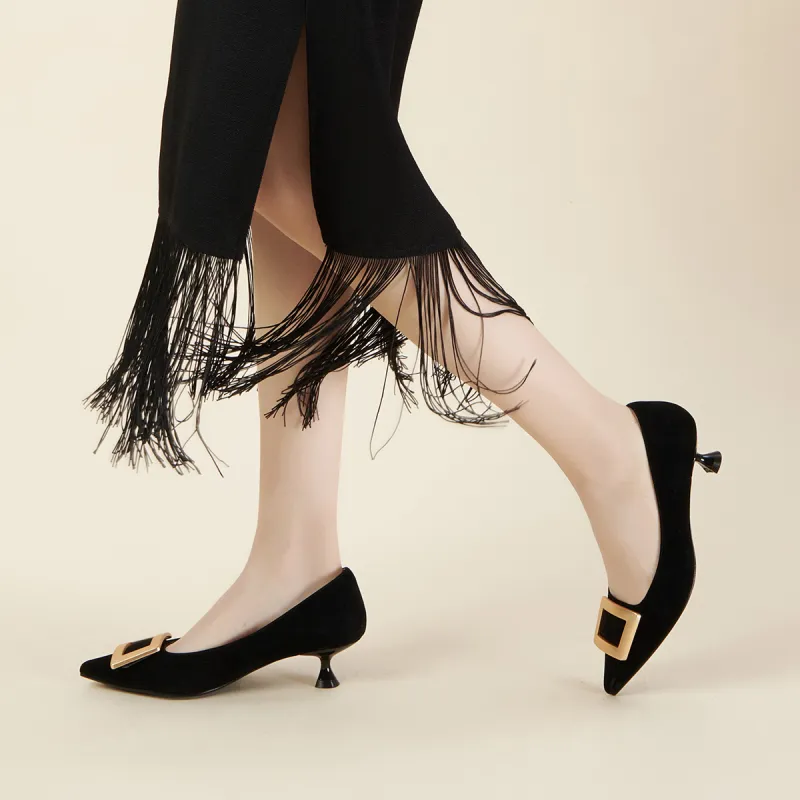 PT'SON Slim Heel High Heels 4.3cm Women's-7