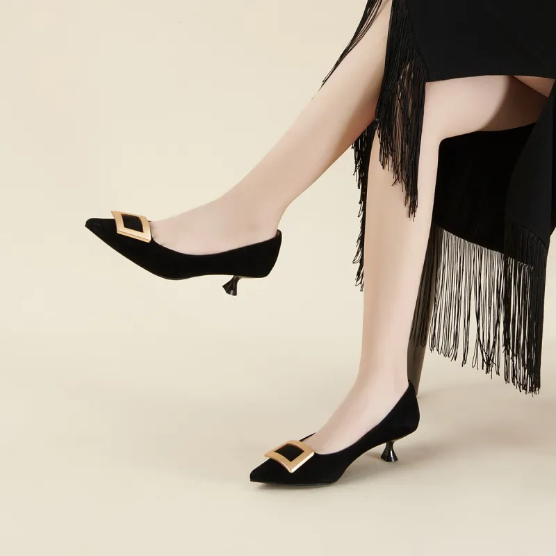 PT'SON Slim Heel High Heels 4.3cm Women's-4