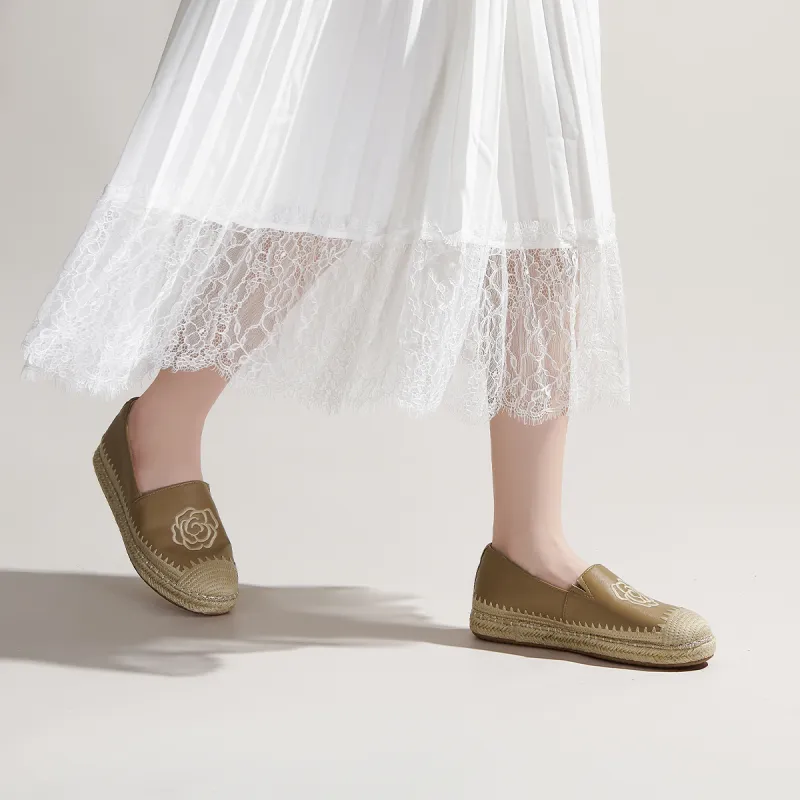 PT'SON Espadrilles Women's Beige, Apricot-7