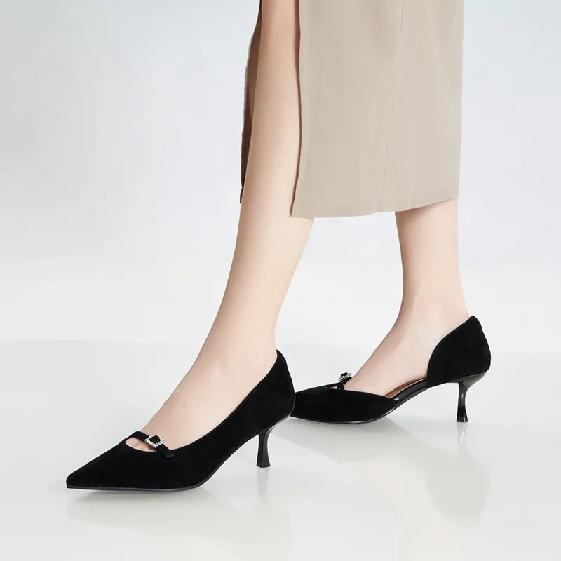 PT'SON Slim Heel High Heels 5.8cm Women's-4