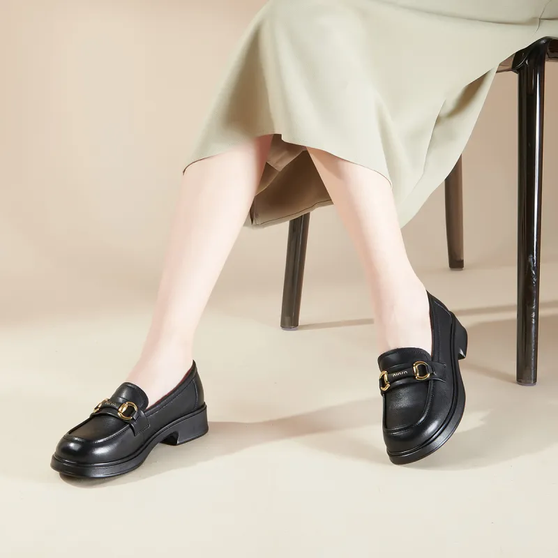 PT'SON Loafers Women's Ecru/Black-6