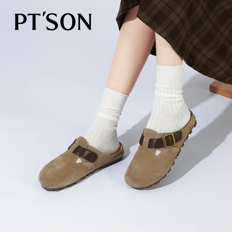 PT'SON Closed Toe Slippers 1.3cm Women's-17