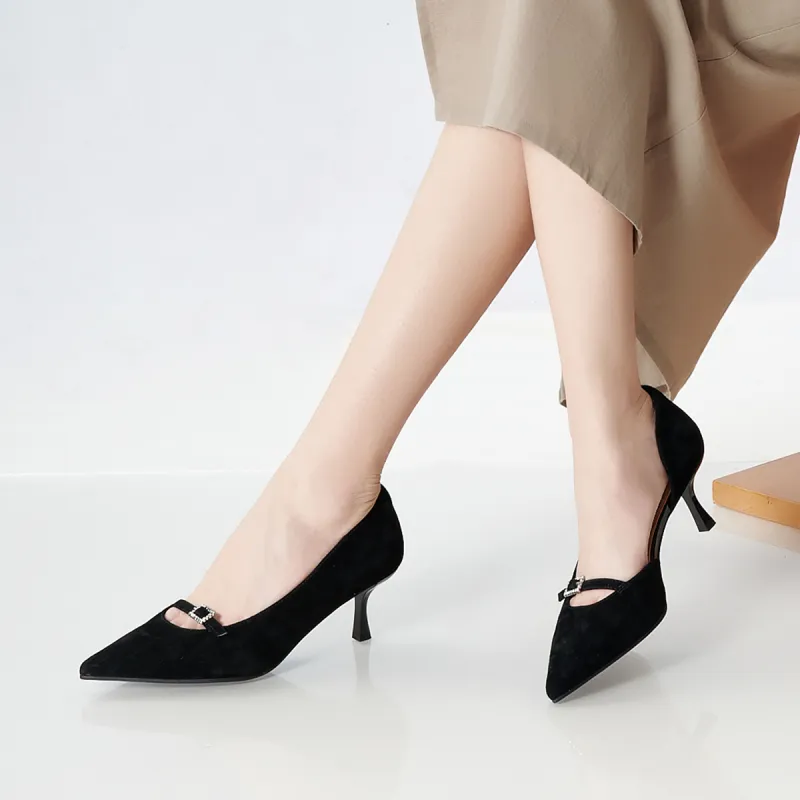 PT'SON Slim Heel High Heels 5.8cm Women's-5