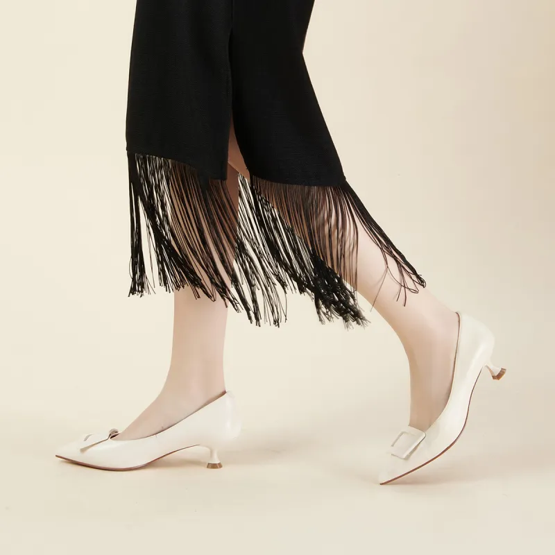 PT'SON Slim Heel High Heels 4.3cm Women's-16