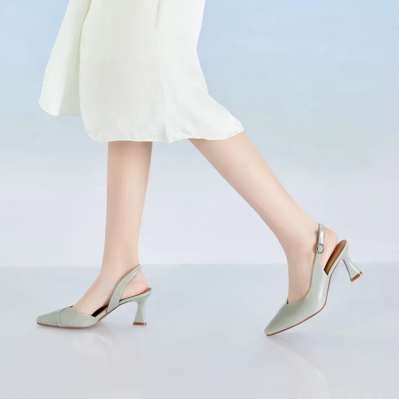 PT'SON Chunky Heel High Heels 6.8cm Women's-15