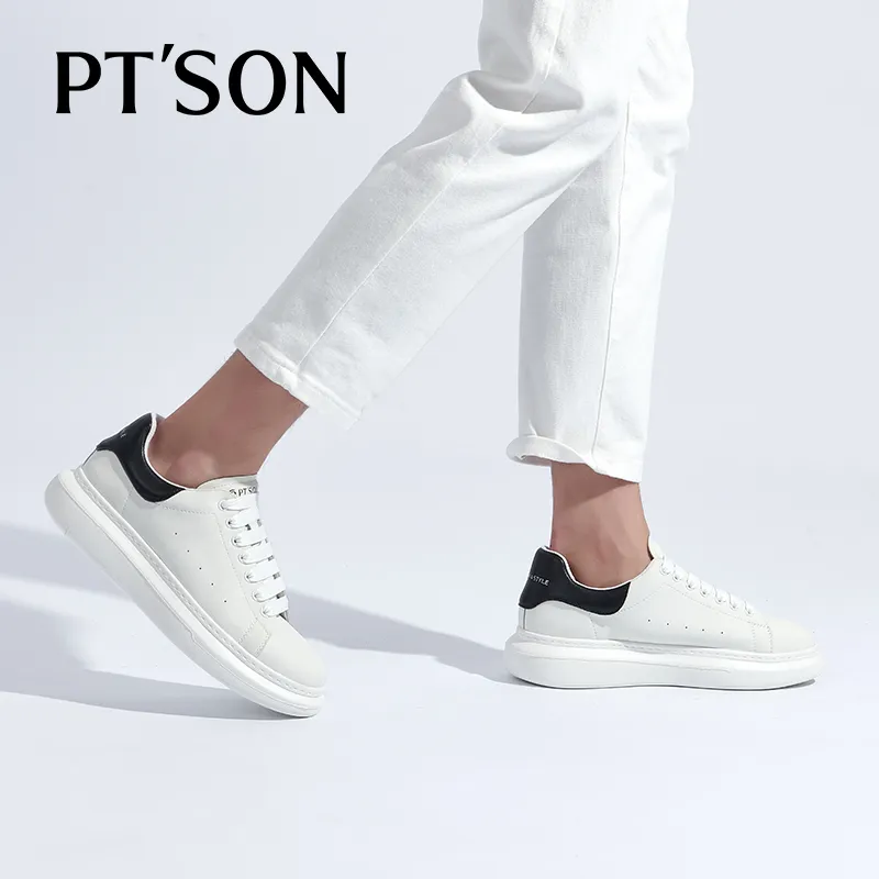 PT'SON Cushioning, Abrasion Resistant, And Waterproof Low Top Skateboard Shoes Men's Ecru-4
