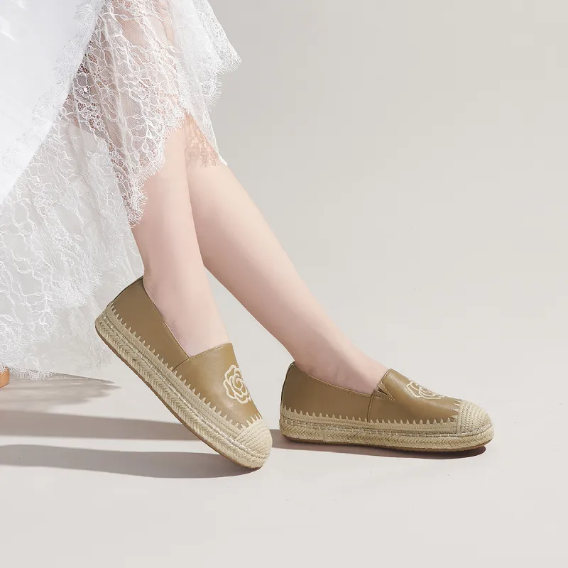 PT'SON Espadrilles Women's Beige, Apricot-6
