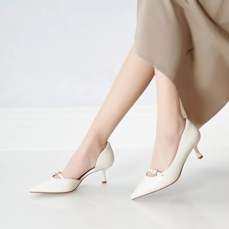 PT'SON Slim Heel High Heels 5.8cm Women's-7