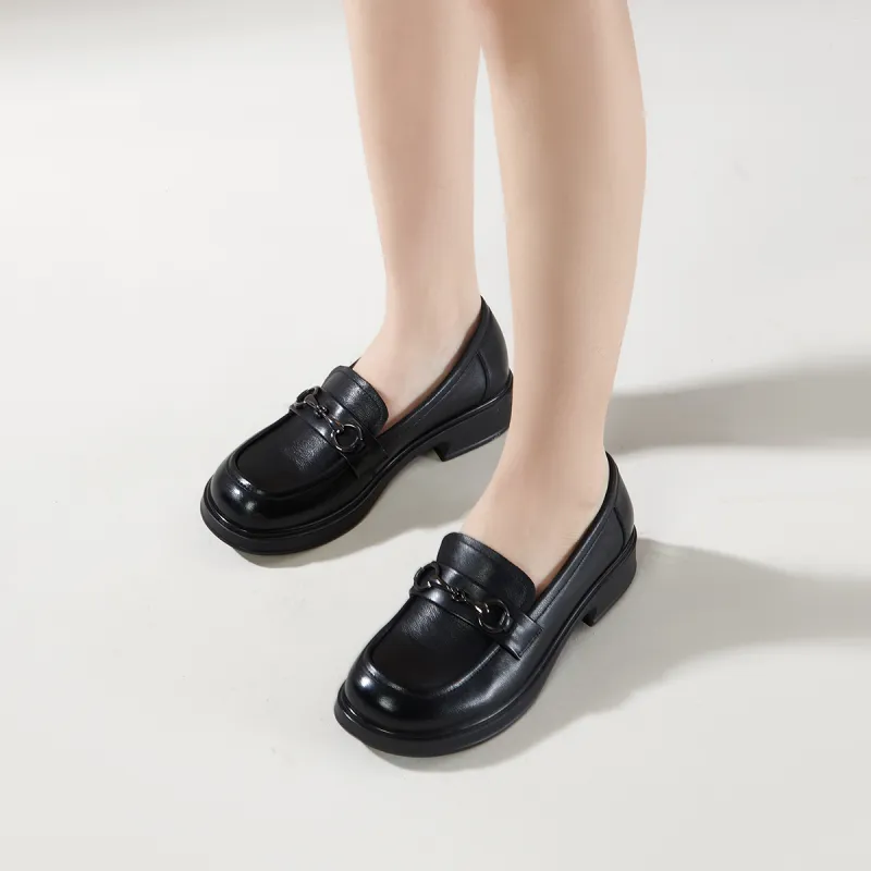 PT'SON Loafers Women's Black-10