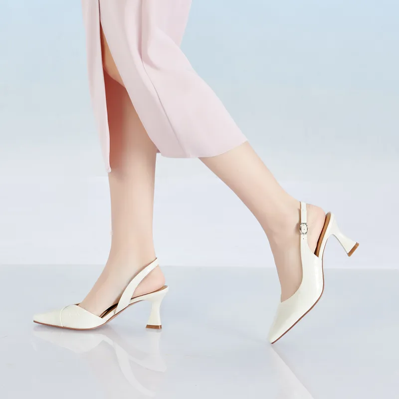 PT'SON Chunky Heel High Heels 6.8cm Women's-6