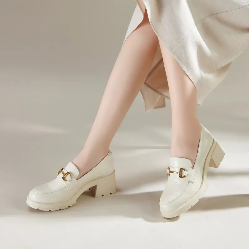 PT'SON Loafers Women's White/8 Black-4