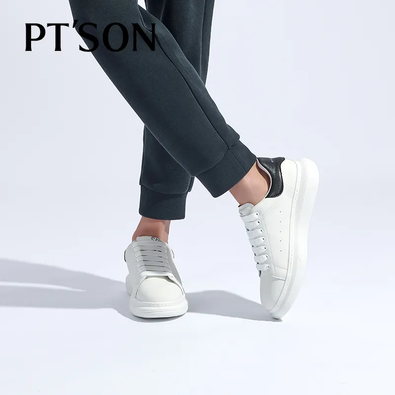 PT'SON Cushioning, Abrasion Resistant, And Waterproof Low Top Skateboard Shoes Men's Ecru-2