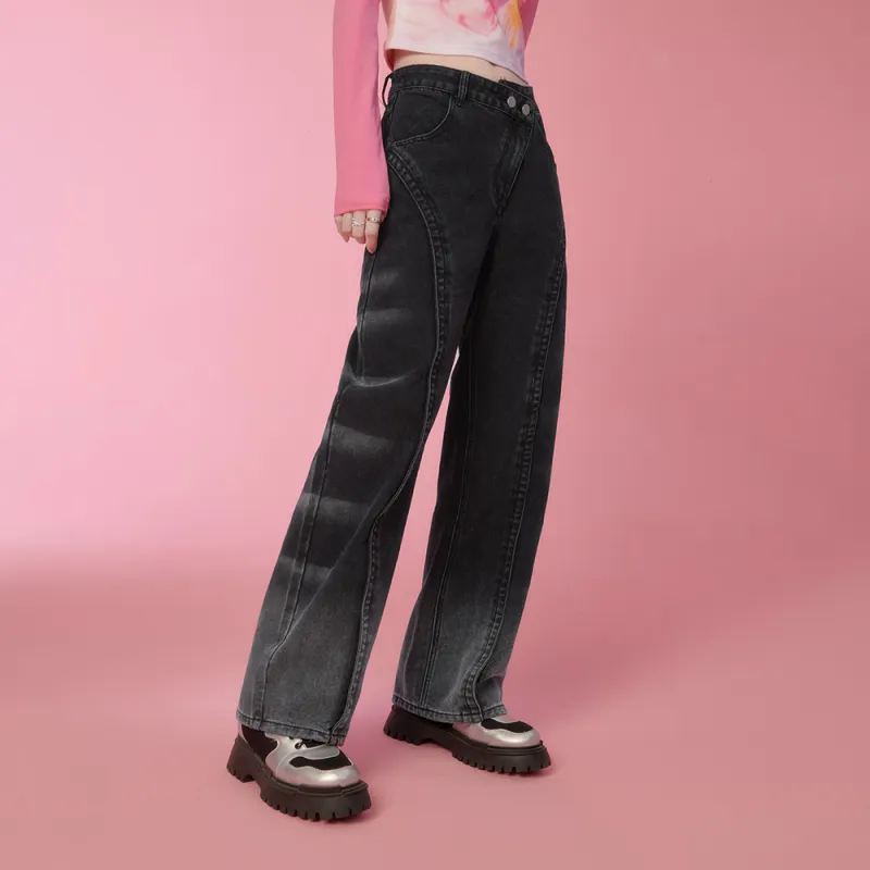 SEENFAAN Jeans Women's Black-3