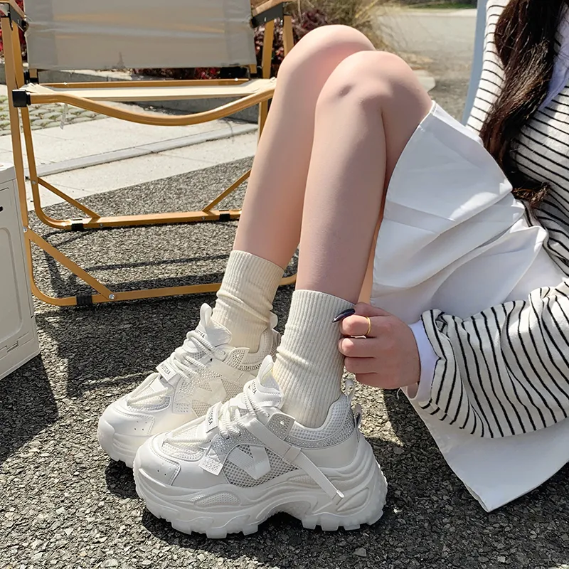 O.L Slip Resistant, Abrasion Resistant, Breathable Low Top Chunky Sneakers Women's-2