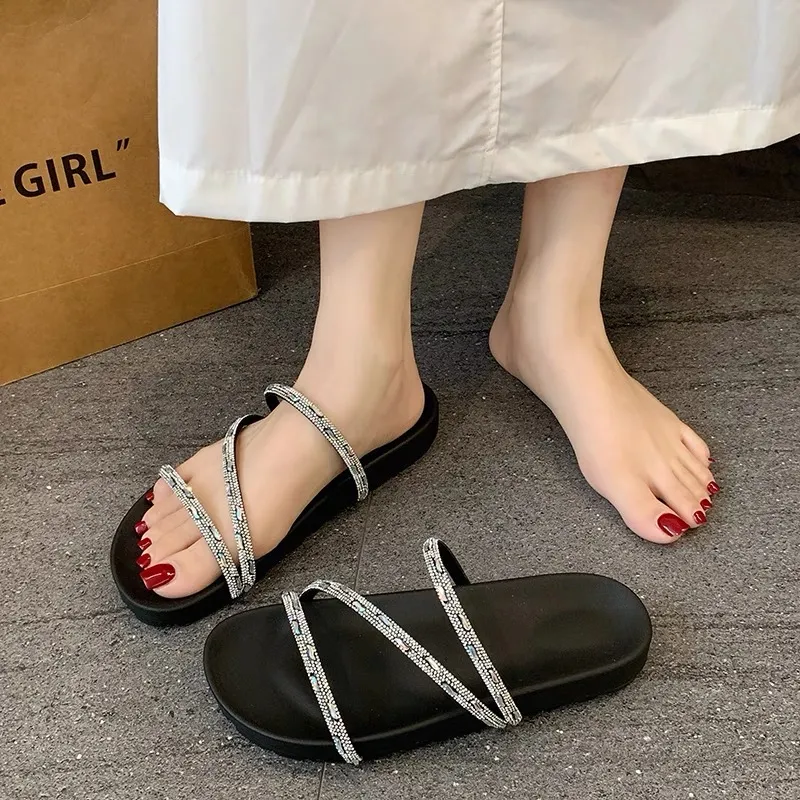 O.L Rubber Sole Slip Resistant Abrasion Resistant Slide Slippers Women's-5