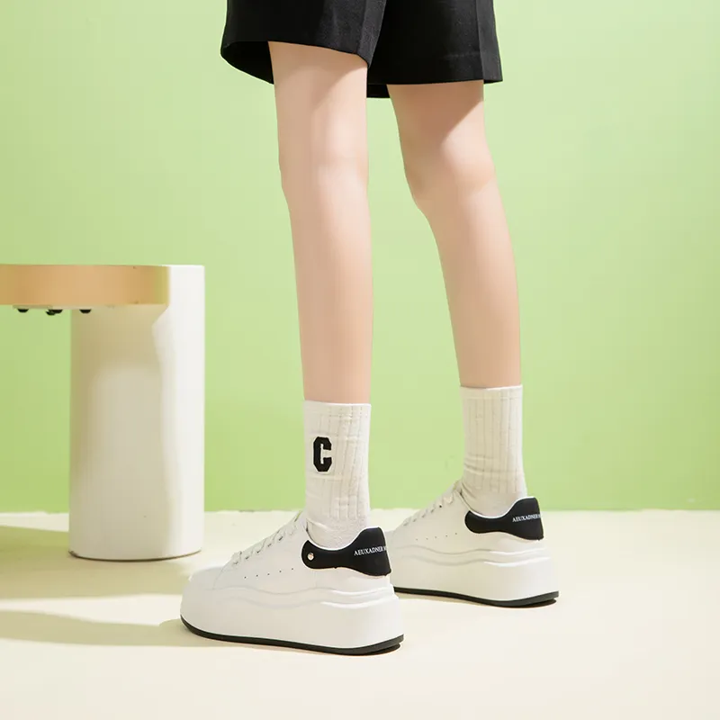 O.L Anti-Slip Wear-Resistant Lightweight Breathable Low-Top Skateboard Shoes Women's-10