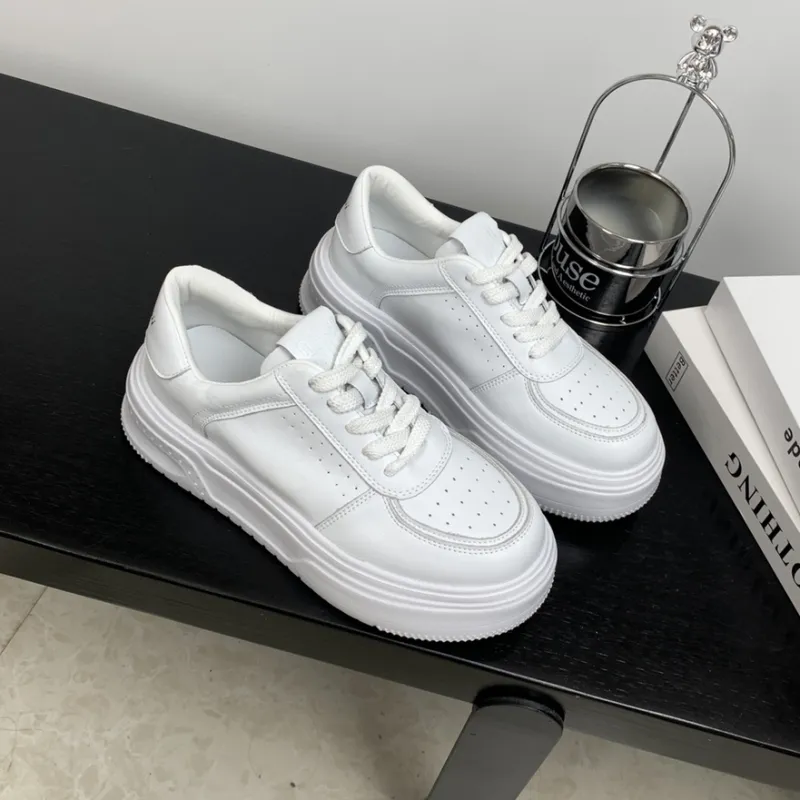 O.L Low Top Casual Shoes Women's White-3