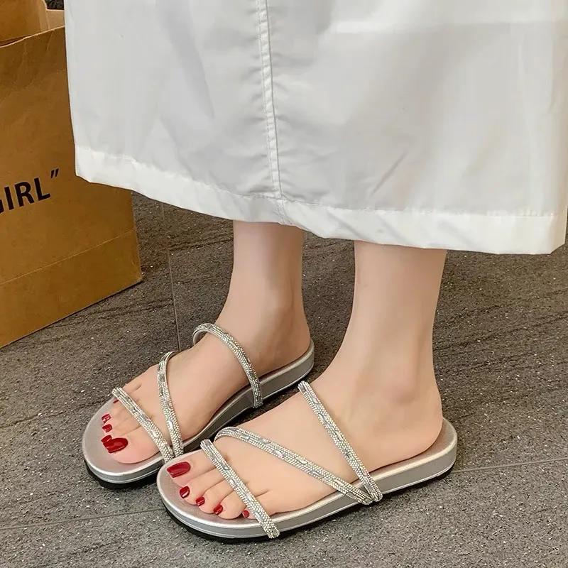O.L Rubber Sole Slip Resistant Abrasion Resistant Slide Slippers Women's-2