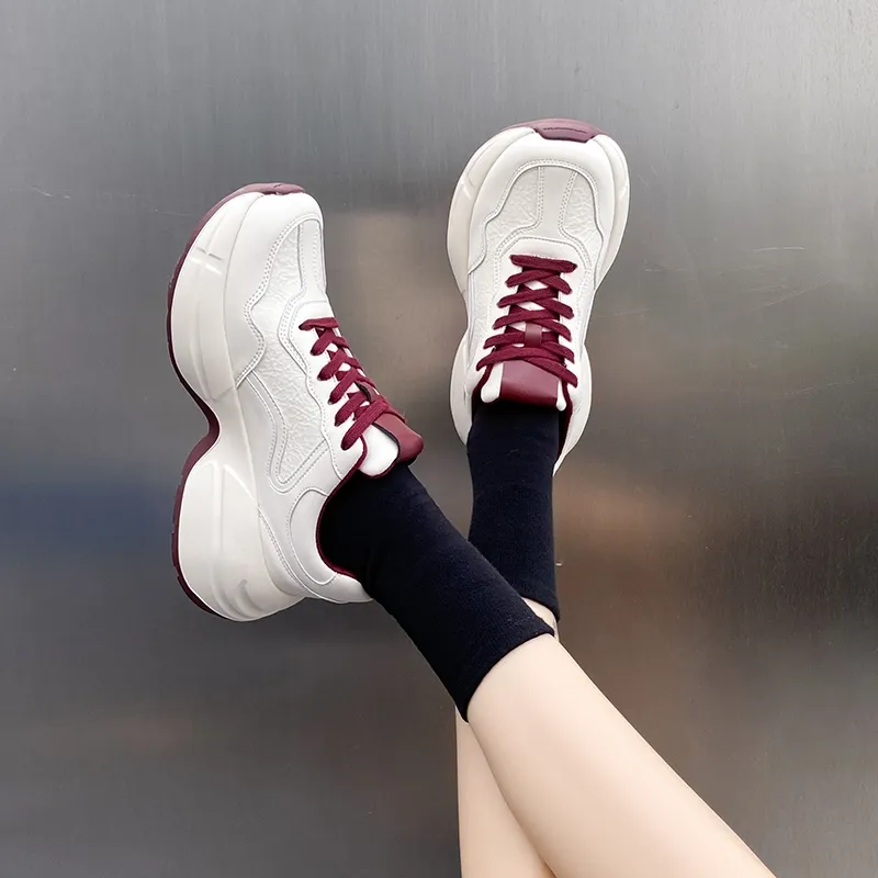 O.L Anti Slip Wear Resistant Low Top Chunky Sneakers Women's-2