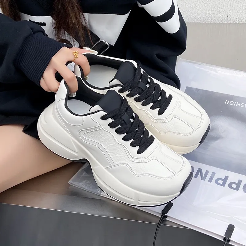 O.L Anti Slip Wear Resistant Low Top Chunky Sneakers Women's-5