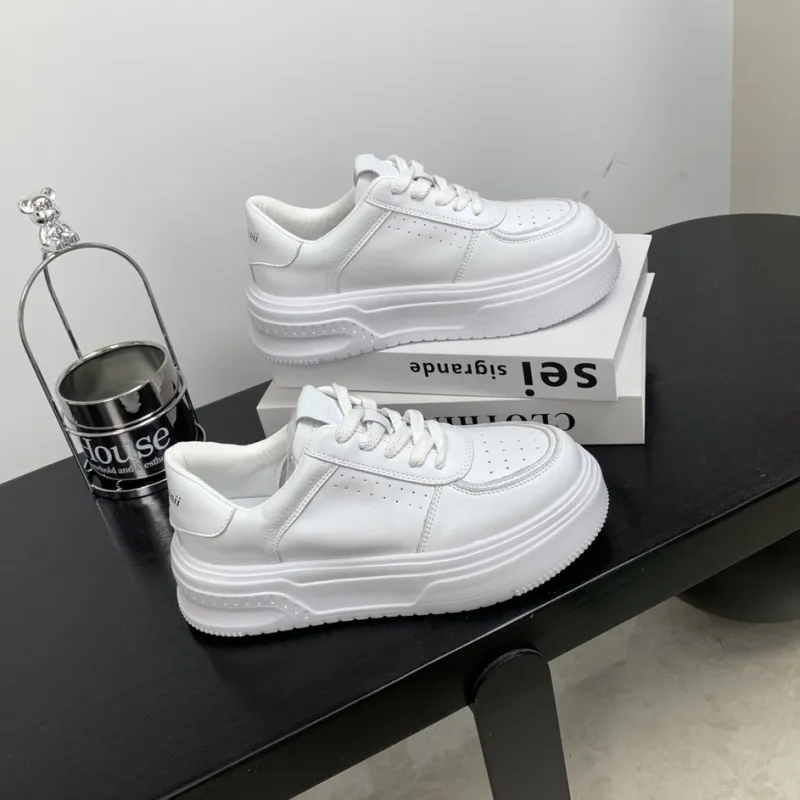O.L Low Top Casual Shoes Women's White-5