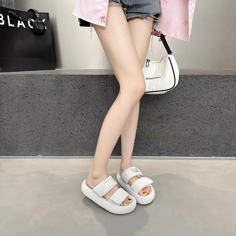 O.L Embroidery Slip Resistant Odor Resistant Abrasion Resistant Slide Slippers Women's-9