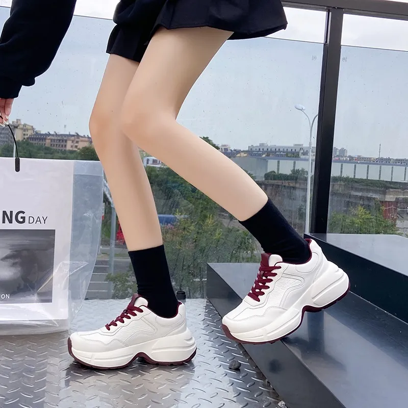 O.L Anti Slip Wear Resistant Low Top Chunky Sneakers Women's-1