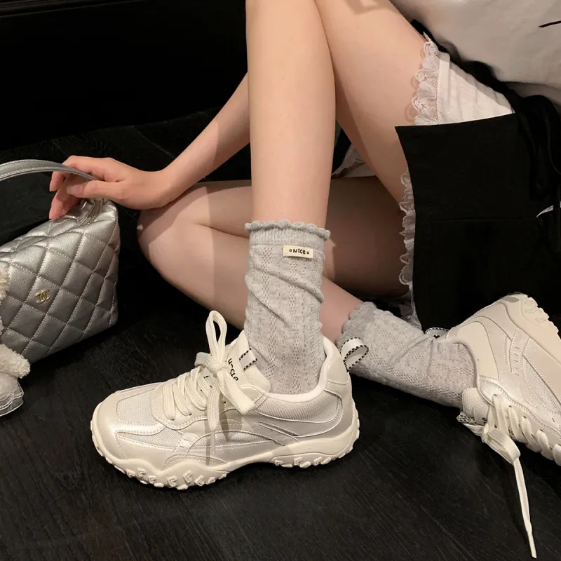 UNCLEWEN Slip Resistant, Breathable, Height Increasing Low Top Chunky Sneakers Women's-16