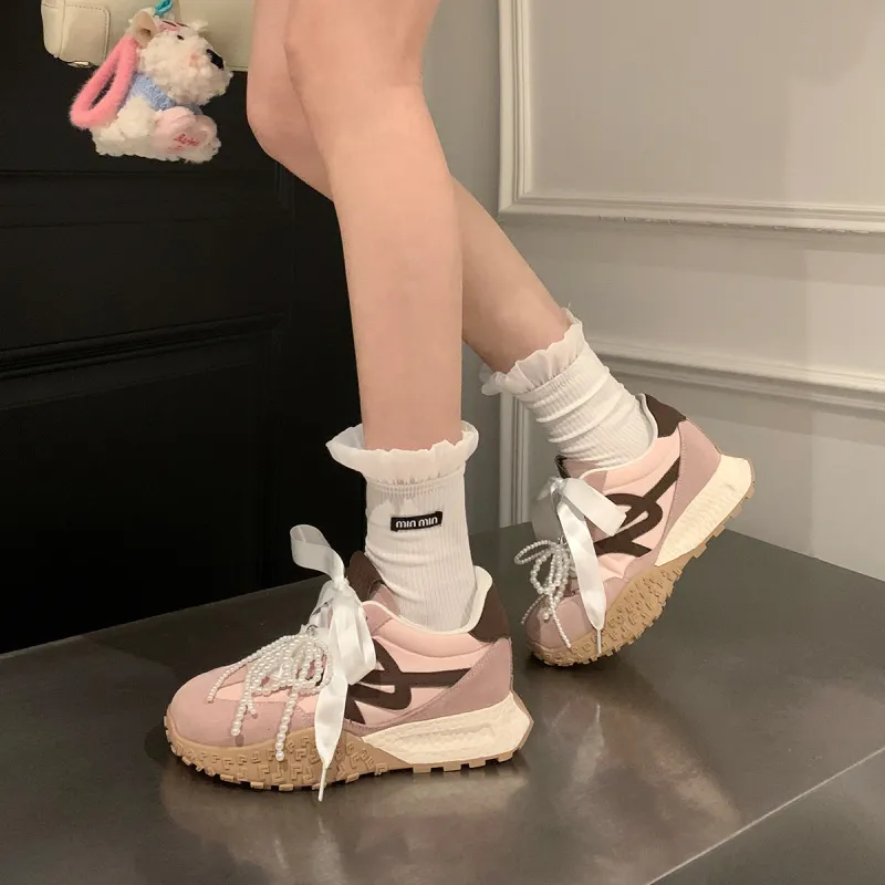 UNCLEWEN Hedwig Anti Slip And Wear Resistant Height Increasing Low Top Chunky Sneakers Women's-17