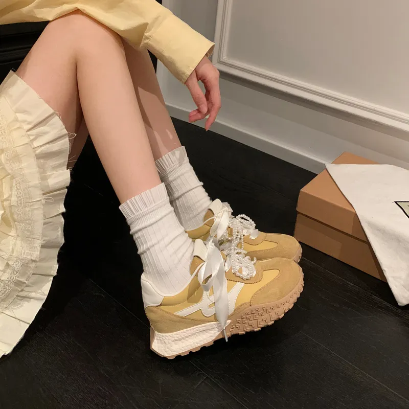 UNCLEWEN Hedwig Anti Slip And Wear Resistant Height Increasing Low Top Chunky Sneakers Women's-5