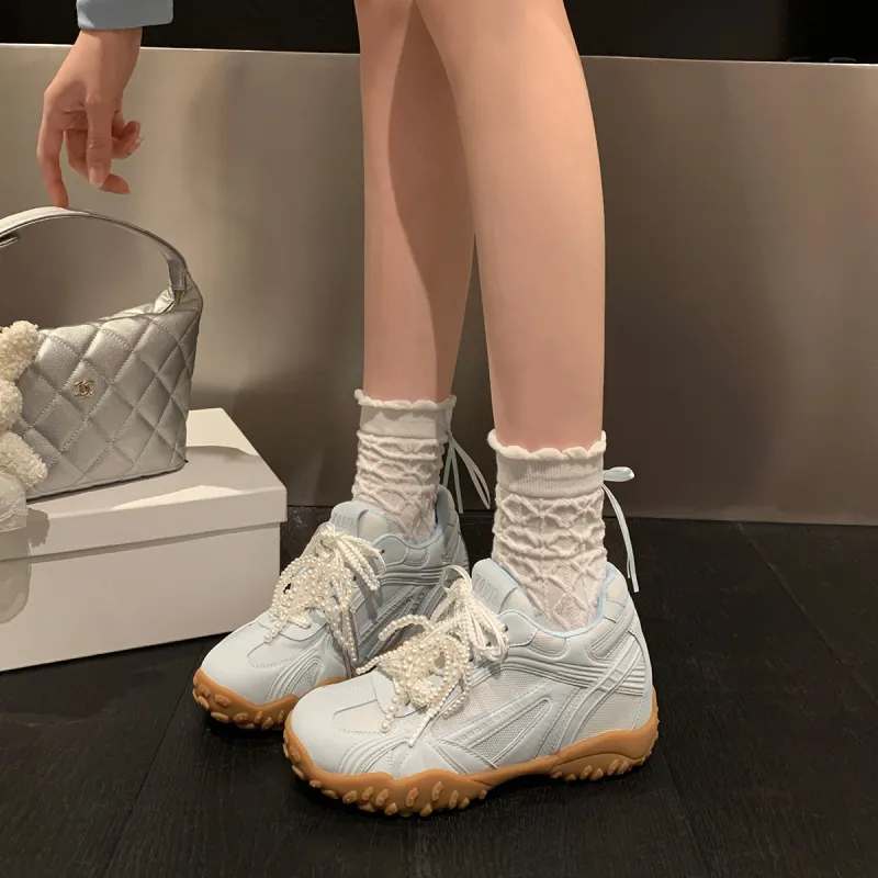 UNCLEWEN Eiffel Slip Resistant, Breathable, Height Increasing Low Top Chunky Sneakers Women's-33