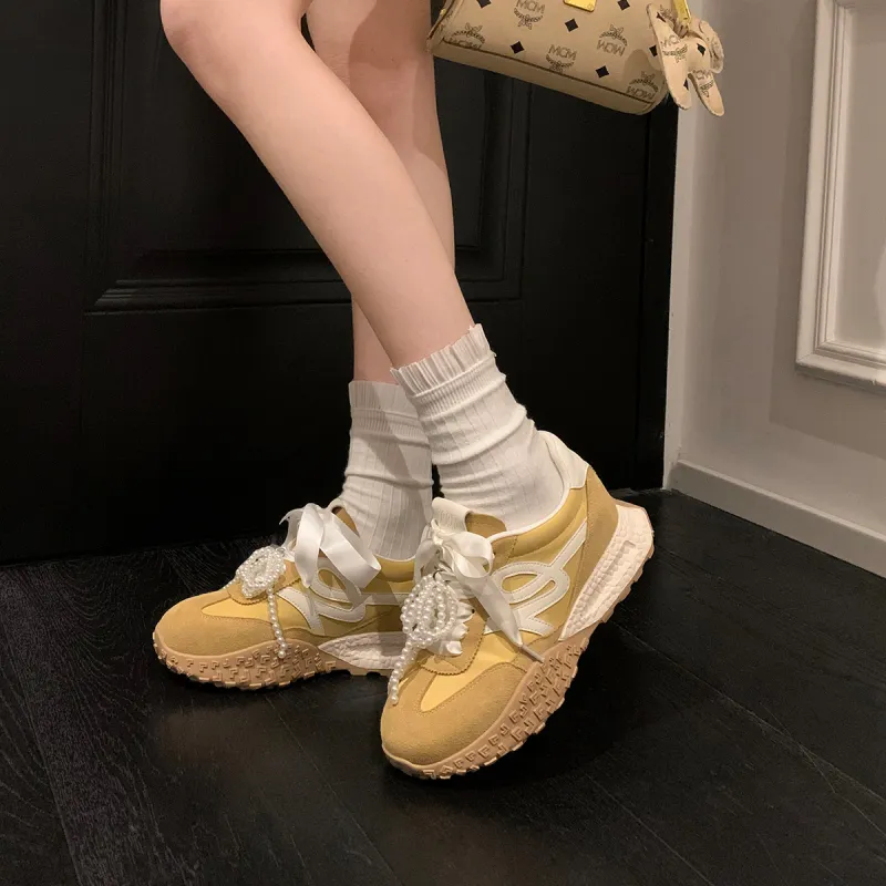 UNCLEWEN Hedwig Anti Slip And Wear Resistant Height Increasing Low Top Chunky Sneakers Women's-4