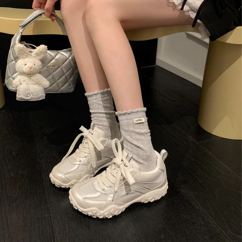 UNCLEWEN Slip Resistant, Breathable, Height Increasing Low Top Chunky Sneakers Women's-15