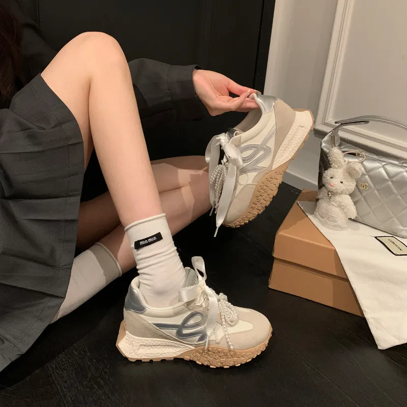 UNCLEWEN Hedwig Anti Slip And Wear Resistant Height Increasing Low Top Chunky Sneakers Women's-10