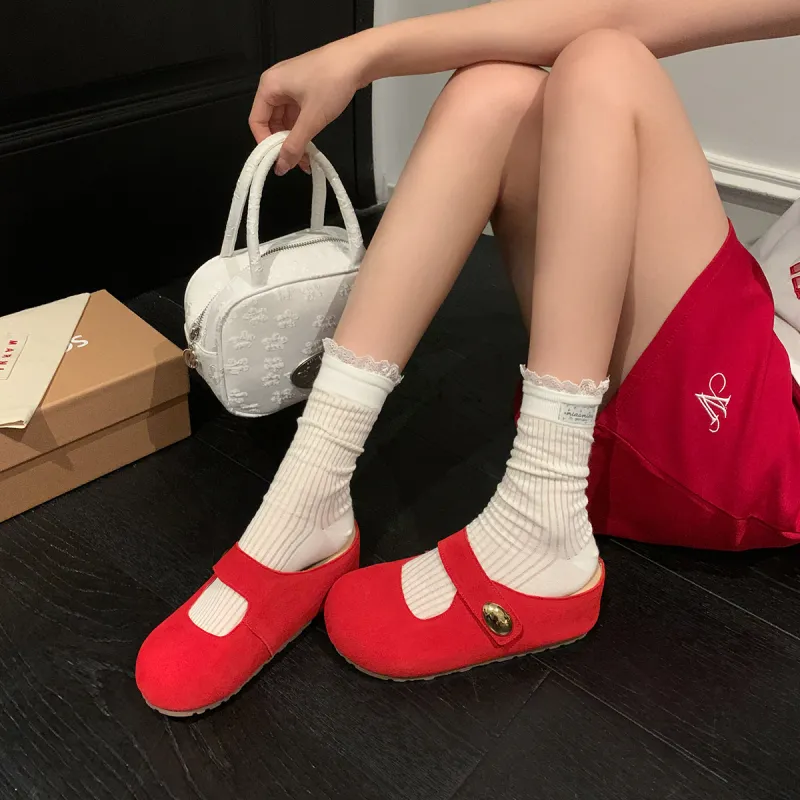 UNCLEWEN Rubber Sole Abrasion Resistant Slip Resistant Closed Toe Slippers Women's-17