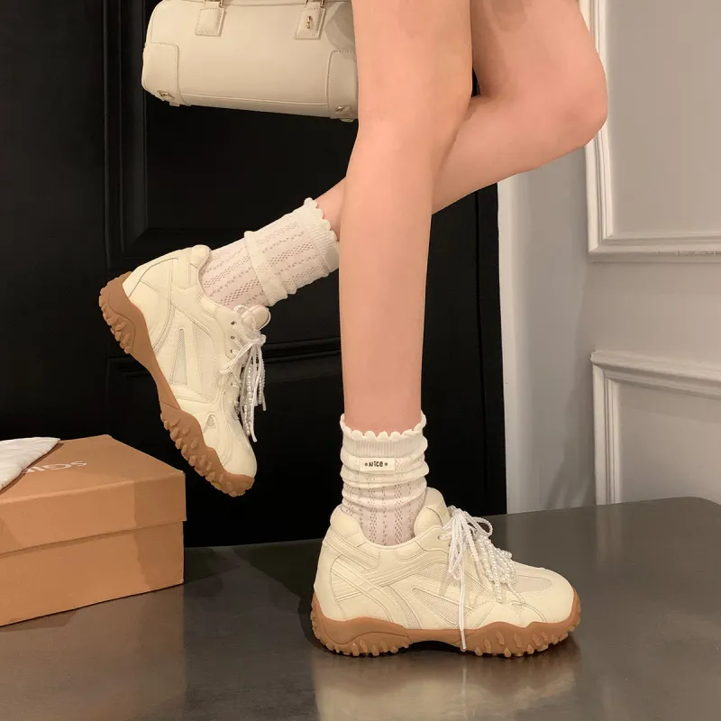 UNCLEWEN Eiffel Slip Resistant, Breathable, Height Increasing Low Top Chunky Sneakers Women's-10