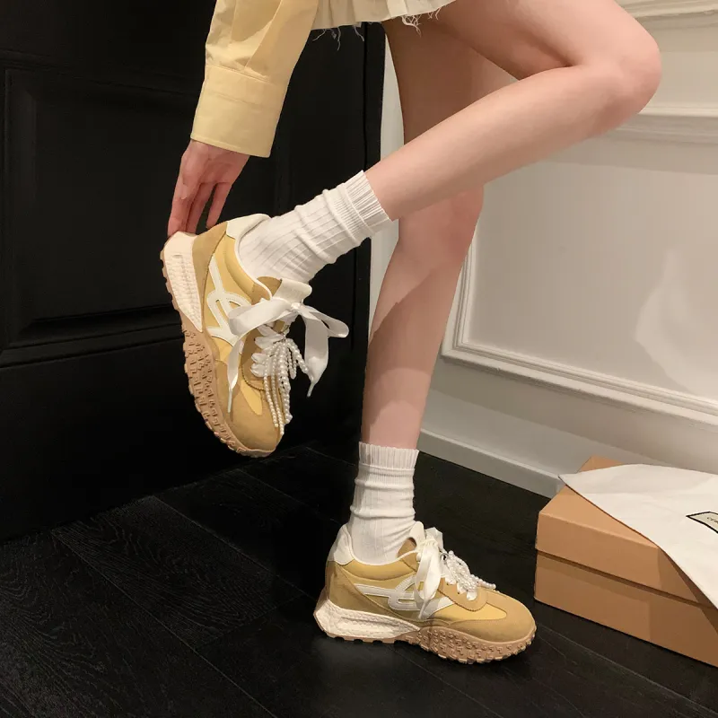 UNCLEWEN Hedwig Anti Slip And Wear Resistant Height Increasing Low Top Chunky Sneakers Women's-3